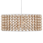 Люстра в форме цилиндра с вставками из деревянных бусин Wooden Beads варинант исполнения - 1 | Loft Concept в Сочи