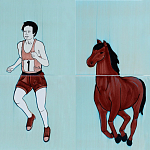 Дизайнерская плитка Конь бегун варинант исполнения - 2 | Loft Concept в Сочи