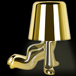 Настольная лампа фигурная цвета золото с гладким абажуром Высота 17 см Sophia варинант исполнения - 5 | Loft Concept в Сочи