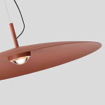 Подвесной светильник круглой формы с коричневым металлическим абажуром Halo Drift варинант исполнения - 2 | Loft Concept в Сочи