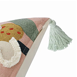 Подушка с цветочным принтом и кисточками Blooming Elegance Daisy варинант исполнения - 3 | Loft Concept в Сочи
