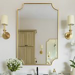 Зеркало в золотой деревянной раме Riviera варинант исполнения - 3 | Loft Concept в Сочи