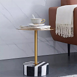 Дизайнерский журнальный стол с круглой столешницей на чёрно-белом основании Muruv варинант исполнения - 1 | Loft Concept в Сочи