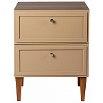 Тумба прикроватная бежевая из массива бука с 2-мя ящиками Wenge Light варинант исполнения - 2 | Loft Concept в Сочи