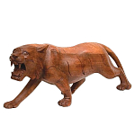 Статуэтка в виде тигра из дерева суар Predator варинант исполнения - 1 | Loft Concept в Сочи