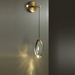 Бра с плафоном в форме капли Crystal Transparent Drop варинант исполнения - 3 | Loft Concept в Сочи