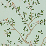 Обои ручная роспись Gustavian Garden Spring on white dyed paper варинант исполнения - 2 | Loft Concept в Сочи