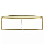 Кофейный столик овальный золотой Modern Mirror Gold Table варинант исполнения - 2 | Loft Concept в Сочи