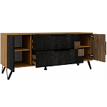 ТВ-тумба с  2-мя ящиками и закрытыми полками Stone Effect варинант исполнения - 3 | Loft Concept в Сочи