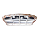 Зеркало-окно настенное в венецианском стиле с деревянной рамой бежевого цвета Venetian Smooth варинант исполнения - 3 | Loft Concept в Сочи