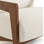 Кресло с обивкой из белого букле Armchair White Boucle варинант исполнения - 3 | Loft Concept в Сочи