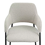Стул мягкий с подлокотниками Chair Gray Upholstery Boucle варинант исполнения - 5 | Loft Concept в Сочи