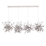 Люстра подвесная из четырех частей с металлическими круглыми элементами Terzani Argent варинант исполнения - 3 | Loft Concept в Сочи