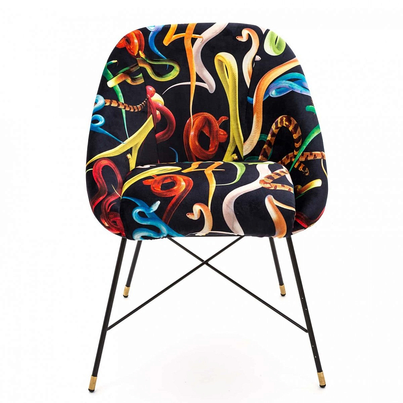 Кресло Seletti Padded Chair Snakes Мульти Черный в Сочи | Loft Concept 