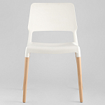Пластиковый стул на ножках из массива бука Ferret White 4 шт варинант исполнения - 3 | Loft Concept в Сочи