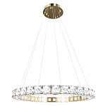 Люстра круглая подвесная с хрустальными элементами на золотом основании Диаметр 79 см Ring Horizontal варинант исполнения - 1 | Loft Concept в Сочи