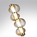 Подвесной светильник с 4-мя рифлеными стеклянными шарами Marcelh Light варинант исполнения - 9 | Loft Concept в Сочи
