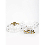 Конфетница из прозрачного рельефного стекла Eden Garden варинант исполнения - 4 | Loft Concept в Сочи