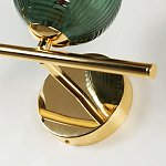 Бра с рифлёными шарообразными плафонами прозрачного и зелёного цвета Bolle Multi Color hanging lamp варинант исполнения - 2 | Loft Concept в Сочи