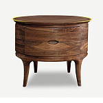 Прикроватный столик из дерева с 2-мя ящиками Moon Walnut Furniture варинант исполнения - 6 | Loft Concept в Сочи