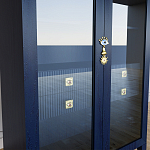 Дизайнерский шкаф витрина Elsa Dreams Blue с 4-мя ящиками варинант исполнения - 4 | Loft Concept в Сочи