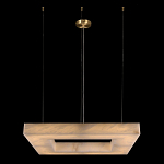 Люстра с квадратным каменным плафоном Calcite Square Light варинант исполнения - 1 | Loft Concept в Сочи