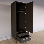 Узкий Шкаф Primo с 2 выдвижными ящиками Темный орех варинант исполнения - 7 | Loft Concept в Сочи