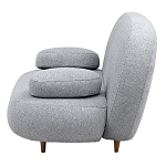 Двухместный диван с мягкой обивкой из ткани серый на деревянных ножках Michael Sofa Grey варинант исполнения - 3 | Loft Concept в Сочи