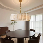 Люстра круглая Д150 см с абажуром из прямоугольных панелей Calling to Shine варинант исполнения - 3 | Loft Concept в Сочи