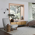 Приставной стол с отделкой из джута Juti D30 см варинант исполнения - 6 | Loft Concept в Сочи