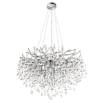 Люстра подвесная с прозрачными стеклянными подвесками в форме капель Диаметр 80 см Droplet Chandelier варинант исполнения - 4 | Loft Concept в Сочи