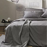 Плед из шерсти мериноса серого цвета 130×180 см Gray Waves варинант исполнения - 7 | Loft Concept в Сочи