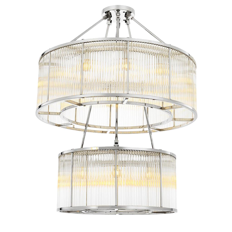 Люстра Chandelier Bernardi Nickel Никель Прозрачный в Сочи | Loft Concept 