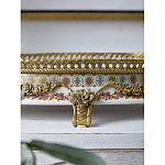 Чаша с цветочным орнаментом на бронзовых ножках Eden Garden варинант исполнения - 4 | Loft Concept в Сочи