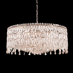 Люстра круглая с хрустальными подвесками на серебряном каркасе Roul Crystal Light варинант исполнения - 1 | Loft Concept в Сочи