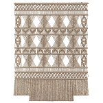 Панно на стену плетеное Макраме бежевый цвет  варинант исполнения - 13 | Loft Concept в Сочи