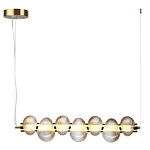 Подвесной светильник линейный с 7-ю рифлеными стеклянными шарами Marcelh Light варинант исполнения - 3 | Loft Concept в Сочи
