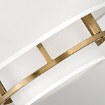 Потолочный светильник с двухслойным белым текстильным абажуром Hinkley варинант исполнения - 18 | Loft Concept в Сочи