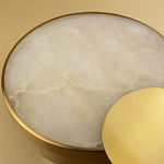 Бра в форме диска из бежевого алебастра Cryptocrystalline Stone варинант исполнения - 2 | Loft Concept в Сочи