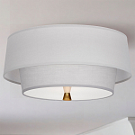 Потолочный светильник круглый серый с тканевым абажуром Ground Gray варинант исполнения - 2 | Loft Concept в Сочи