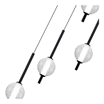 Люстра светодиодная каскадная с 4-мя сферическими стеклянными плафонами Splatter варинант исполнения - 4 | Loft Concept в Сочи