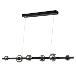 Люстра светодиодная линейная с 6-ю круглыми серыми плафонами Iona Chandelier Black  варинант исполнения - 1 | Loft Concept в Сочи