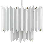 Люстра белая с гофрированным двойным абажуром Corrugated Double Lampshade варинант исполнения - 3 | Loft Concept в Сочи