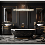 Люстра овальная с мозаичным хрустальным оформлением Sparks of Crystal варинант исполнения - 3 | Loft Concept в Сочи