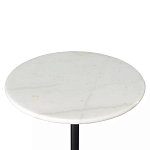 Кофейный столик с белой мраморной столешницей на черном основании Tall Coffee Black and White Table варинант исполнения - 4 | Loft Concept в Сочи