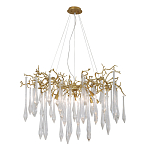 Люстра подвесная с прозрачными подвесками в форме капель Droplet Chandelier варинант исполнения - 3 | Loft Concept в Сочи