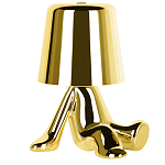 Настольная лампа фигурная золотого цвета с гладким абажуром Высота 17 см Sophia варинант исполнения - 2 | Loft Concept в Сочи