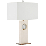 Настольная лампа из мрамора с тканевым прямоугольным абажуром Eternity варинант исполнения - 6 | Loft Concept в Сочи