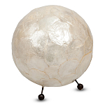 Настольная лампа из перламутра на металлическом каркасе Indonesian Egg варинант исполнения - 3 | Loft Concept в Сочи