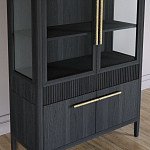 Витрина Primo со стеклянными фасадами и буфетом шпон Черный дуб варинант исполнения - 5 | Loft Concept в Сочи